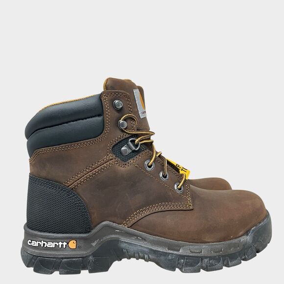 Carhartt Utility Boots 8.5 Brown Leather Rugged Flex 6" Composite Toe - Picture 1 of 10